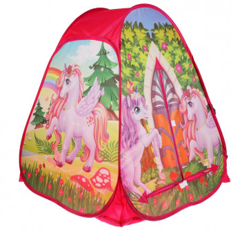 Палатка детская игровая единороги 81х90х81см, в сумке Играем вместе в кор.24шт GFA-UC01-R