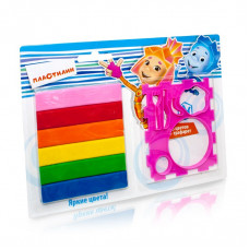 Набор для лепки Фиксики (плоский, 6 цв., 1 трафарет, 60 г) FIX1502-005