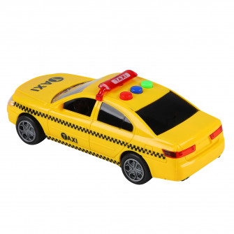 AUTODRIVE Машина инерц. на бат. со светом и звуком, желтый,  в/к 19,5*8,5*10,5 JB1167974