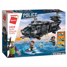 Конструктор 1928 QMAN Полицейский вертолет 473 дет. в кор. 1928/0678107FCJ