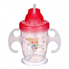 112 Поильник с трубочкой 250мл ; 4820121900029 (Бусинка)