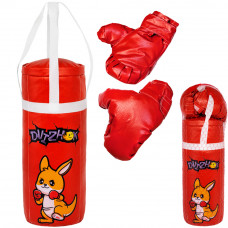 Боксерский набор Кенгуренок 40 см красный,экокожа Dvizhok ОА-00000248   
