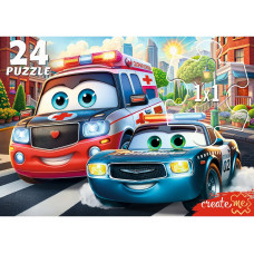 МАКСИ-ПАЗЛЫ 24 элемента. ГОРОДСКИЕ МАШИНКИ-ПОМОЩНИКИ (арт. УК24-0209)