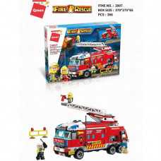 Конструктор 2807 QMAN Пожарная машина 366 дет. в кор. 2807/0678126FCJ