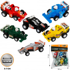 Набор машин Young Racer 2820-6YS Гоночные машины пластик в пак.0629893FCJ