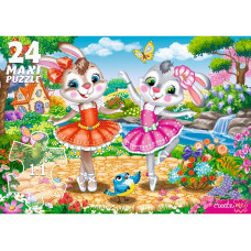 МАКСИ-ПАЗЛЫ 24 элемента. ЗАЙЧИКИ №8 (Арт.П24-7733)