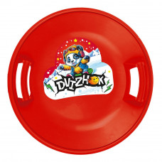 Санки ледянки Dvizhok круглые d54 см красные с наклейкой Панда У1072    Санки ледянки Dvizhok круглые d54 см красные с наклейкой Панда У1072