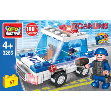 Конструктор полицейская машина, 57 дет. Город мастеров в кор.80шт 3265-PZ