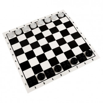 Настольная игра шашки Синий трактор в пакете с хэдером малого формата. Умные игры 4680107994356