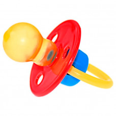 481-1 (0-6) Пустышка с кольцом, латексная соска круглая  