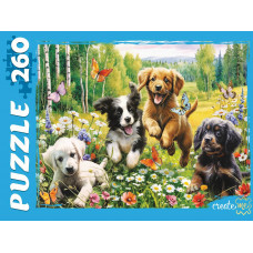 ПАЗЛЫ 260 элементов. ВЕСЕЛЫЕ ЩЕНКИ (Арт.Ф260-3884)