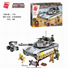 Конструктор 1721 QMAN Боевой танк 482 дет. в кор.1721/0678098FCJ