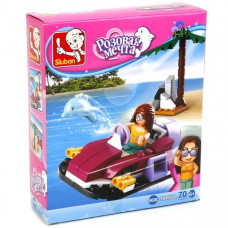 Констр-р 38-0600А  Розовая мечта Катер 70 дет.  в  кор.